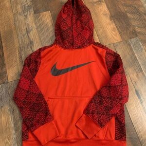Youth Nike Red and Black Hoodie
